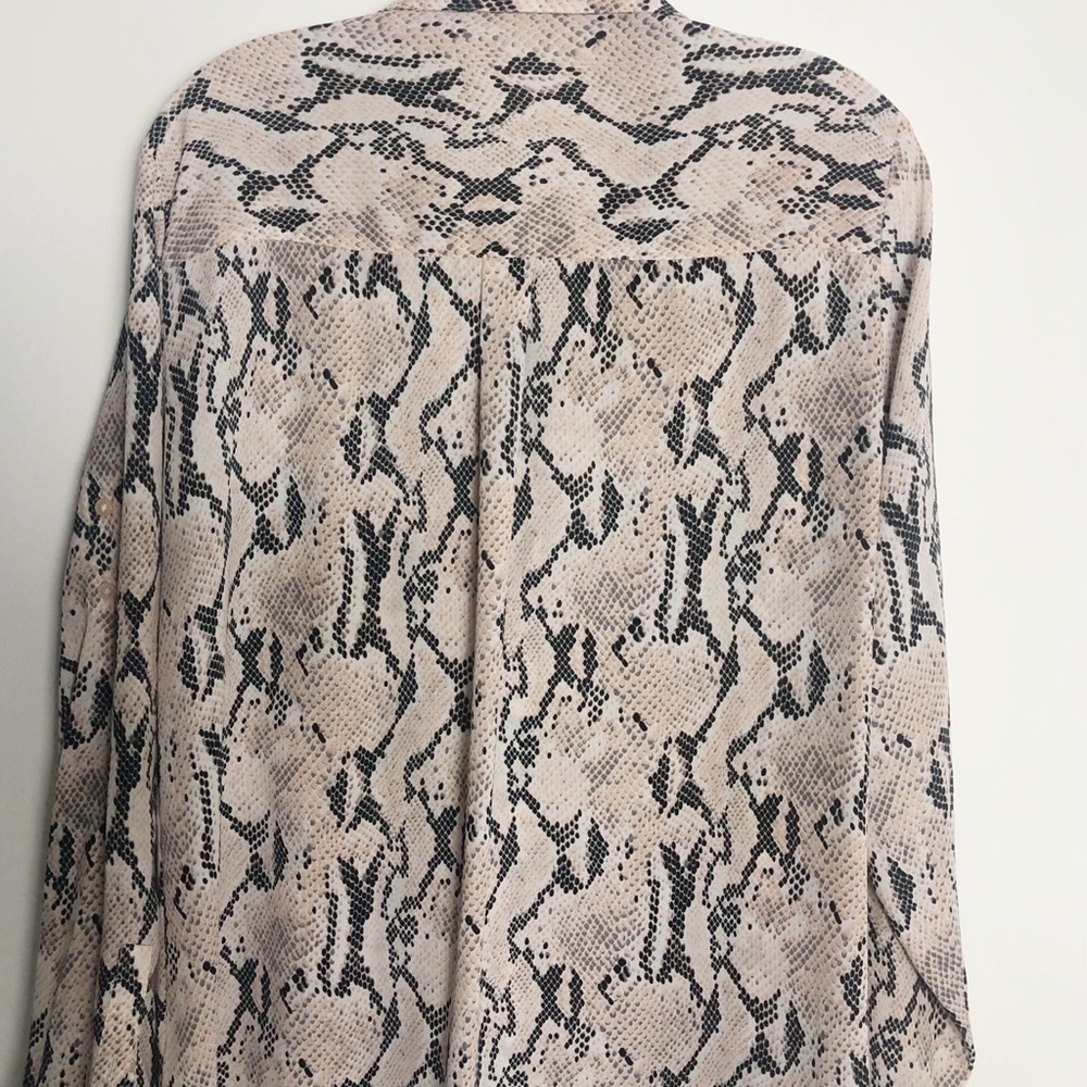 Express V-Neck Buttoned Down Shirt - Picture 3 of 7